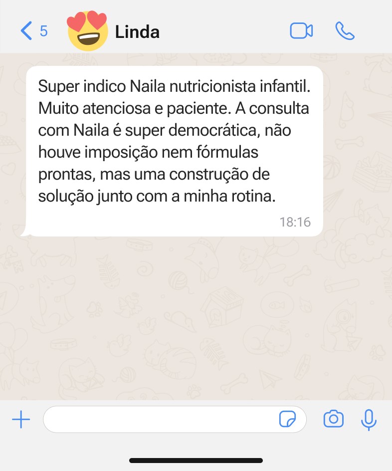 Linda - mãe da Sofia de 6 meses