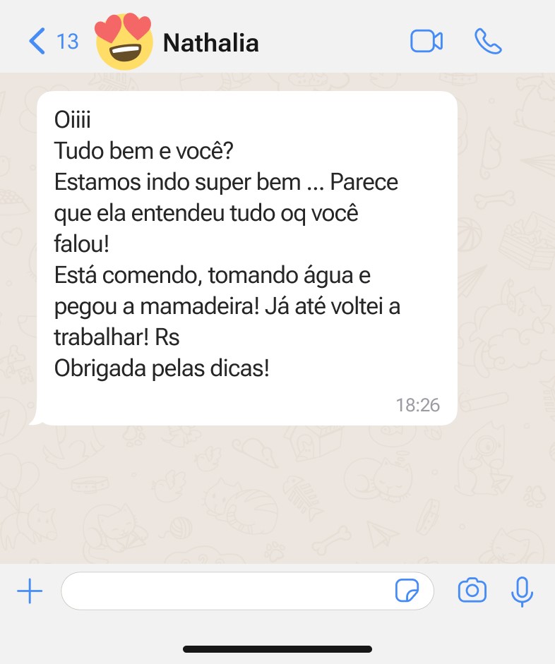 Nathalia - mãe da Isabella de 7 meses