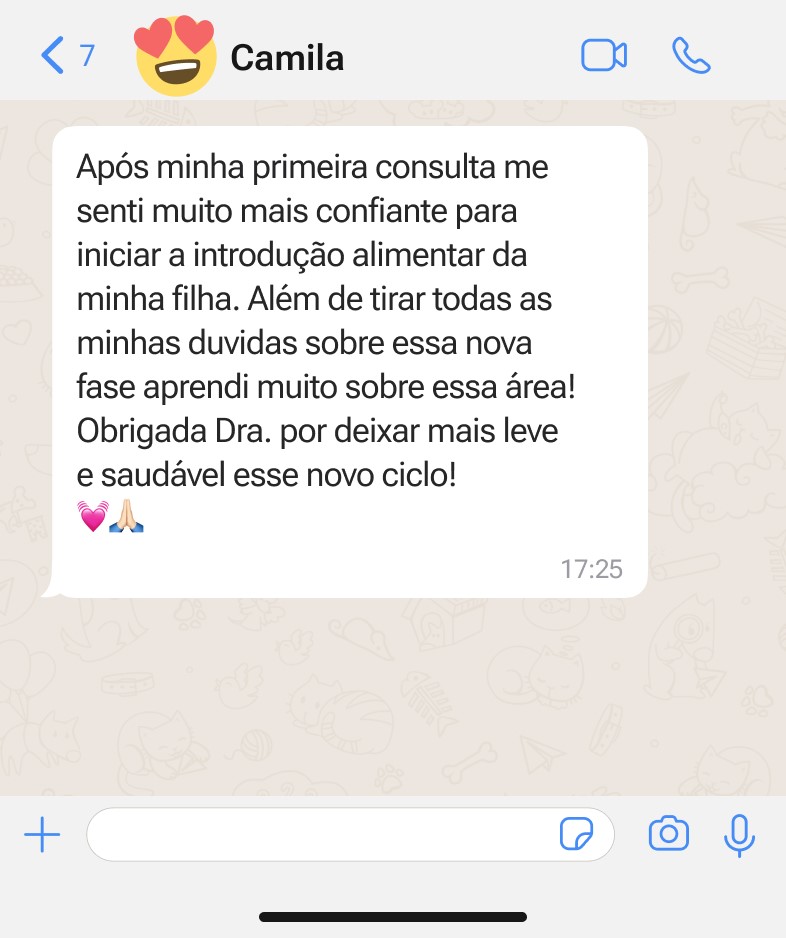 Camila - mãe da Maria de 6 meses