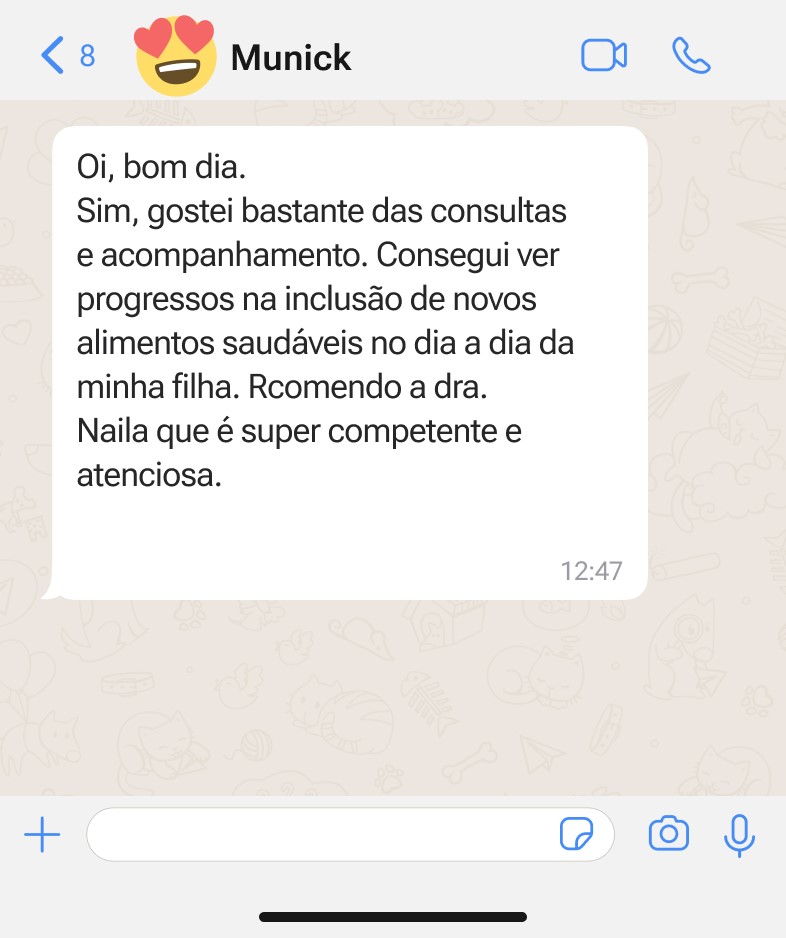 Munick - mãe da Tereza de 6 anos